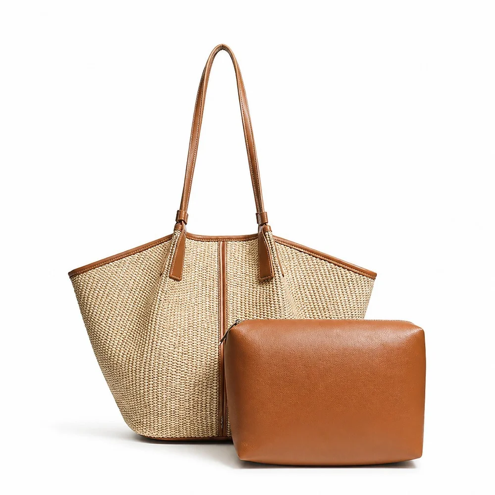 Super sized vacation grass woven tote bag for women's summer beach bag, niche fashion woven handbag, shoulder bag
Super sized vacation grass woven tote bag for women's summer beach bag, niche fashion woven handbag, shoulder bag
