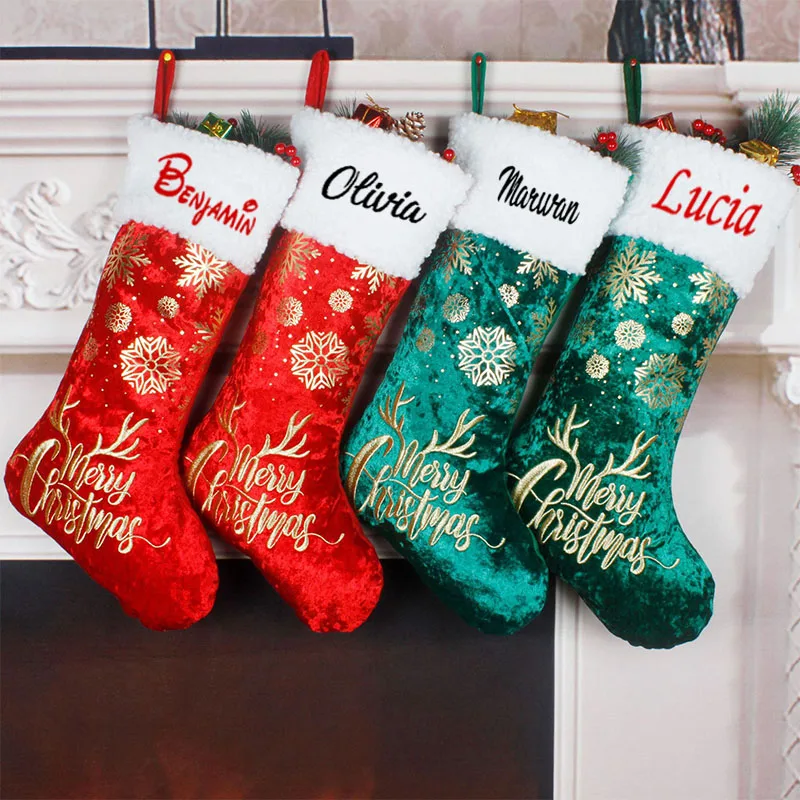 Personalized Embroidery Christmas Socks Christmas Decorations Socks Christmas Stamping Embroidery Socks Candy Bag Gift Bag
Personalized Embroidery Christmas Socks Christmas Decorations Socks Christmas Stamping Embroidery Socks Candy Bag Gift Bag