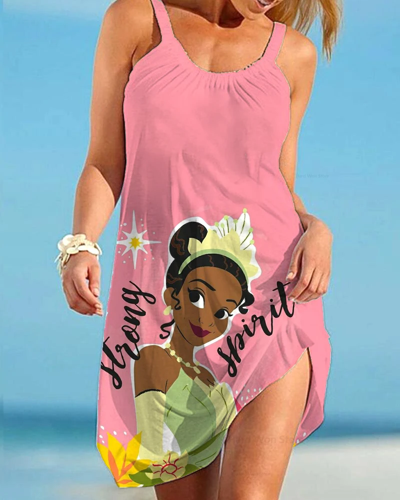 Disney Princess Printed Sling Sleeveless Dress Casual Fashion Trend Bohemian Women's Dress Summer New Style Tiana Princess Dress
Disney Princess Printed Sling Sleeveless Dress Casual Fashion Trend Bohemian Women's Dress Summer New Style Tiana Princess Dress
