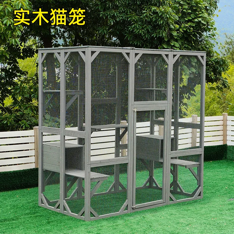 Cat Cage Villa House with Platforms Large Space Wooden Cat House Catio Kitty Enclosure Cat Condo Playpen for Outdoor
Cat Cage Villa House with Platforms Large Space Wooden Cat House Catio Kitty Enclosure Cat Condo Playpen for Outdoor
