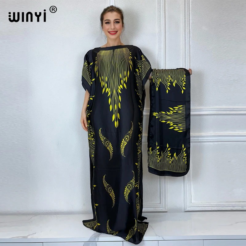 WINYI 2024 New African Women Dashiki boho print muslim woman dubai Free Size Design With Scarf Maxi Loose African Elegant Dress
WINYI 2024 New African Women Dashiki boho print muslim woman dubai Free Size Design With Scarf Maxi Loose African Elegant Dress