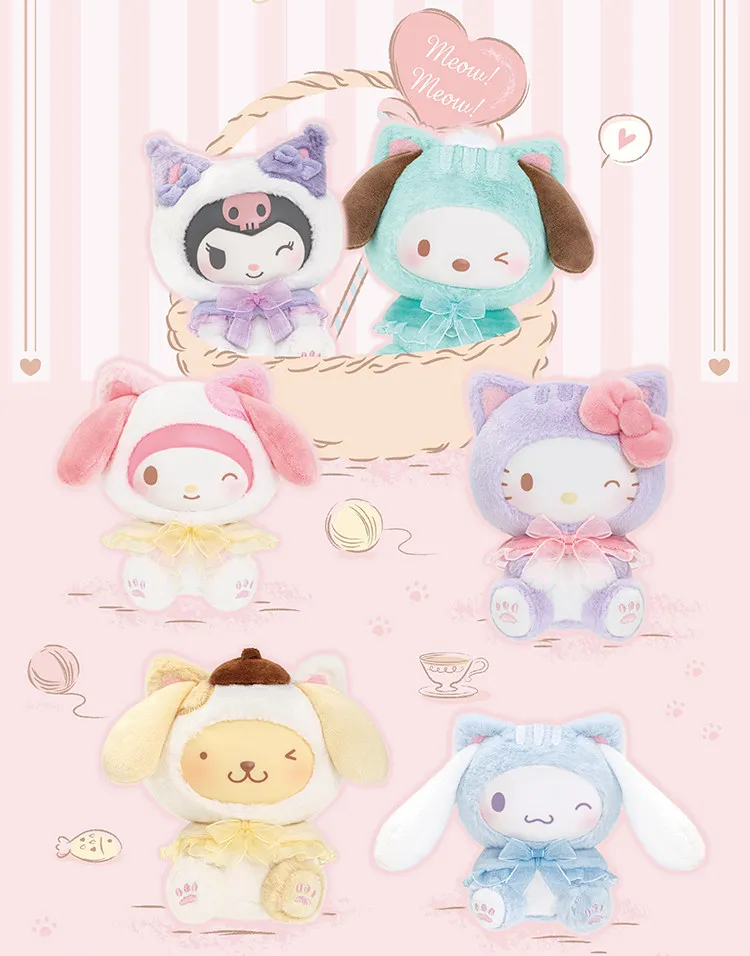 Sanrio Family Teasing Kitten Series Plush Hanging Blind Box Cute Ornament Bag Hanging Melody Kuromi Hello Kitty
Sanrio Family Teasing Kitten Series Plush Hanging Blind Box Cute Ornament Bag Hanging Melody Kuromi Hello Kitty