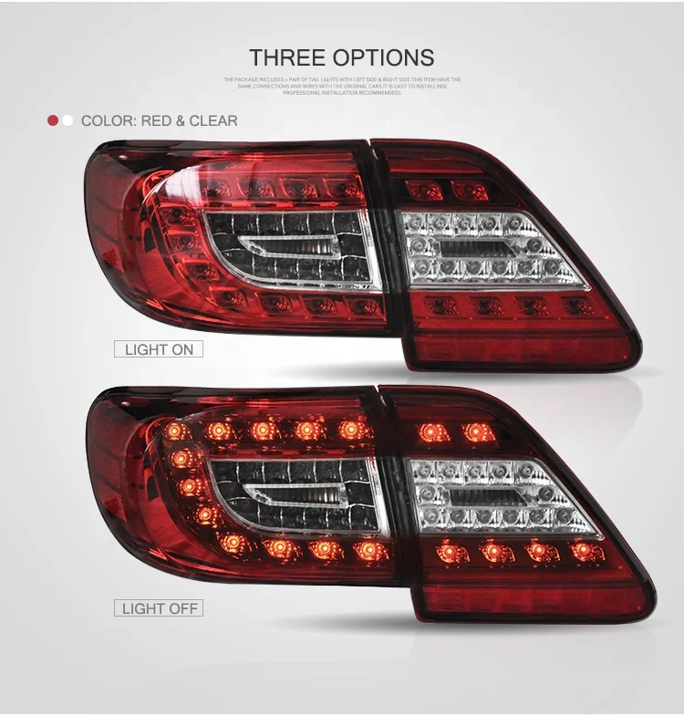 Wholesales Factory Full LED Taillights Rear Lamp Assembly 2011-2013 Carlight Tail Light for Toyota Corolla Stufenheck
Wholesales Factory Full LED Taillights Rear Lamp Assembly 2011-2013 Carlight Tail Light for Toyota Corolla Stufenheck