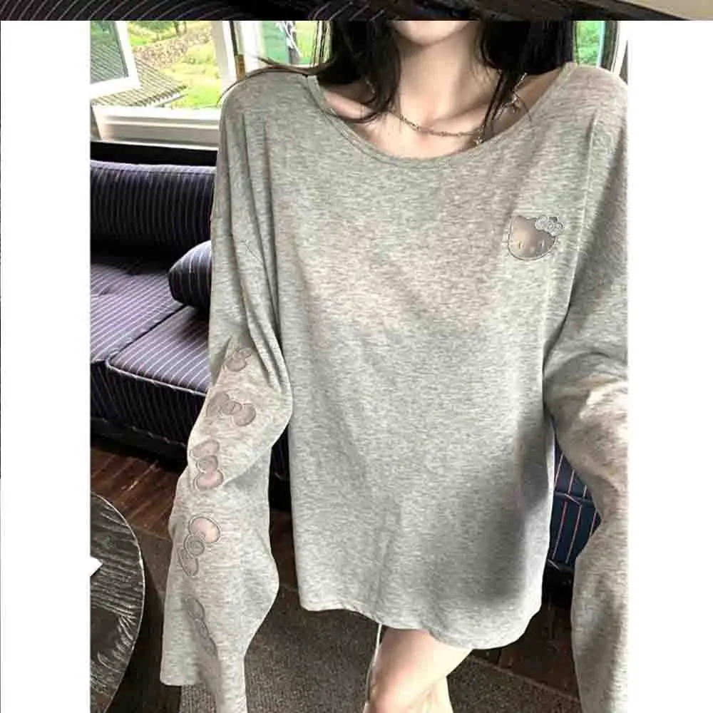 Hello Kitties Women's Long Sleeve T-Shirt Summer Anime Kawaii Loose Top Printed Y2K Cute Girl Fashion Cartoon Sunscreen Shirt
Hello Kitties Women's Long Sleeve T-Shirt Summer Anime Kawaii Loose Top Printed Y2K Cute Girl Fashion Cartoon Sunscreen Shirt