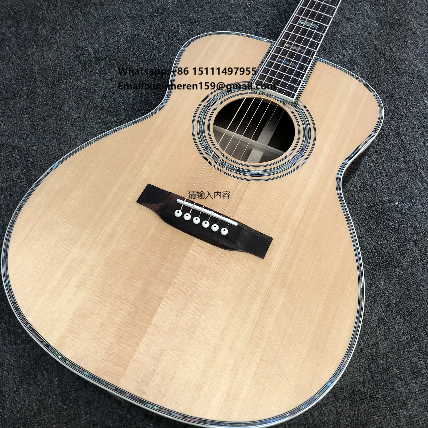 Custom Solid Spruce Top OM45 OM42 Acoustic Guitar Accept Dreadnought OOO Jumbo Guitar OEM
Custom Solid Spruce Top OM45 OM42 Acoustic Guitar Accept Dreadnought OOO Jumbo Guitar OEM