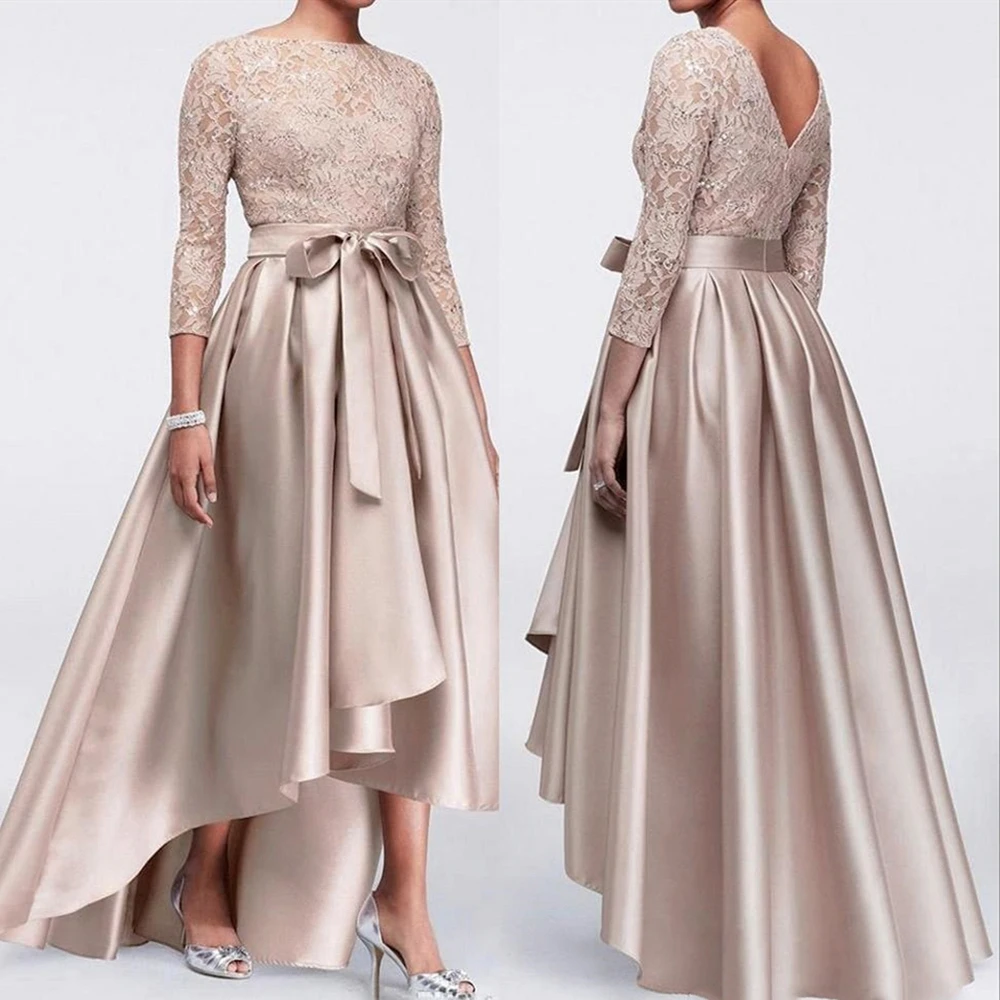 High Low Champagne Lace Mother of the Bride Dress with Sash Plus Size Formal Evening Gowns Mother of the Groom Wedding Party
High Low Champagne Lace Mother of the Bride Dress with Sash Plus Size Formal Evening Gowns Mother of the Groom Wedding Party