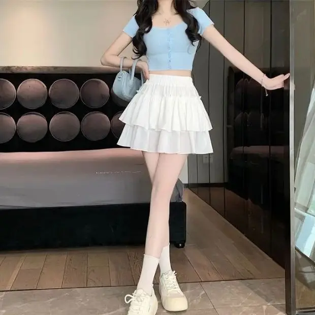 Korean Summer White Mini Skirts Ladies High Waist Pleated Skirt Girly Style All-Match Short Skirts
Korean Summer White Mini Skirts Ladies High Waist Pleated Skirt Girly Style All-Match Short Skirts