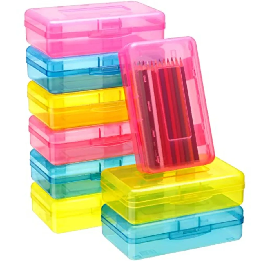 12 Pack Pencil Boxes for School Bulk Plastic Pencil Case with Lid Hard Large Crayon Storage Box Stackable Classroom Stationery
12 Pack Pencil Boxes for School Bulk Plastic Pencil Case with Lid Hard Large Crayon Storage Box Stackable Classroom Stationery