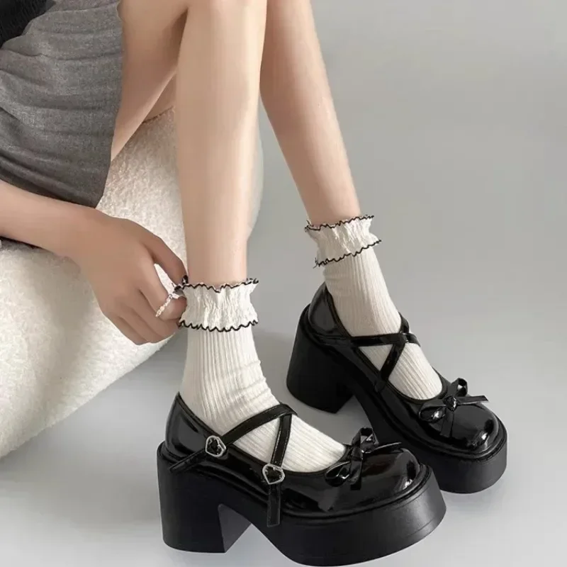 Women's Chunky Heel Shoes Spring Round Toe Pumps Platform Shoes for Women Dress Students Women's Lolita Heeled Shoes
Women's Chunky Heel Shoes Spring Round Toe Pumps Platform Shoes for Women Dress Students Women's Lolita Heeled Shoes