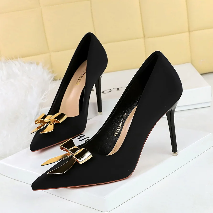 BIGTREE Women's Shoes Spring Fashion Butterfly-knot Pumps Pointed Toe Woman Thin Heels Elegant Ladies Shoes Zapatillas De Mujer
BIGTREE Women's Shoes Spring Fashion Butterfly-knot Pumps Pointed Toe Woman Thin Heels Elegant Ladies Shoes Zapatillas De Mujer