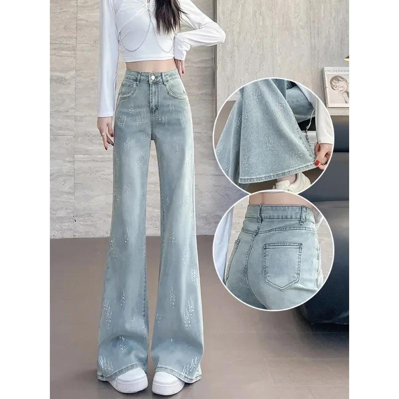 Светлые джинсы для женщин весной, новые узкие грушевидные брюки с высокой талией и высокой талией, закрывающие расклешенные брюки
Светлые джинсы для женщин весной, новые узкие грушевидные брюки с высокой талией и высокой талией, закрывающие расклешенные брюки