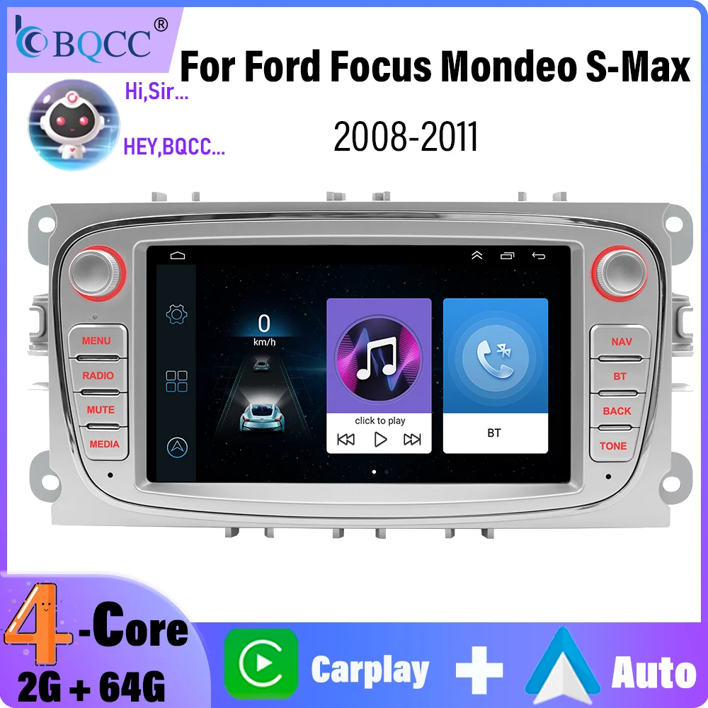 BQCC 7'' Car Radio For Ford Focus Mondeo S-Max 2008-2011 Wireless Carplay Android Auto GPS WIFI Wiring Protection Car Stereo
BQCC 7'' Car Radio For Ford Focus Mondeo S-Max 2008-2011 Wireless Carplay Android Auto GPS WIFI Wiring Protection Car Stereo