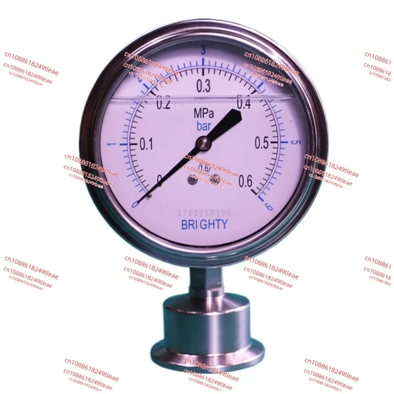 Sanitary diaphragm shock-resistant YTNP98HF6 clip 50.5 quick-install anti-corrosion pressure gauge
Sanitary diaphragm shock-resistant YTNP98HF6 clip 50.5 quick-install anti-corrosion pressure gauge