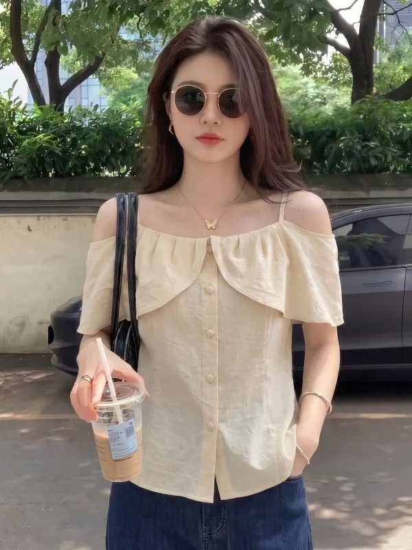 Ladies Summer New Style Big Size Micro Fat Beautiful Top Women's Short Sleeve One Shoulder Shirt with Lace Commute Style...
Ladies Summer New Style Big Size Micro Fat Beautiful Top Women's Short Sleeve One Shoulder Shirt with Lace Commute Style...
