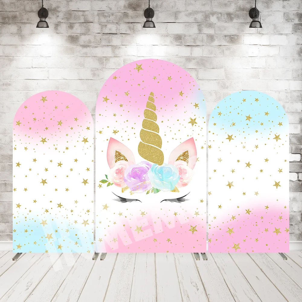 Unicorn Birthday Decorations Girls Arch Backdrop Cover Pink Gold Stars Newborn Baby Shower Arched Wall Photo Background Banner
Unicorn Birthday Decorations Girls Arch Backdrop Cover Pink Gold Stars Newborn Baby Shower Arched Wall Photo Background Banner