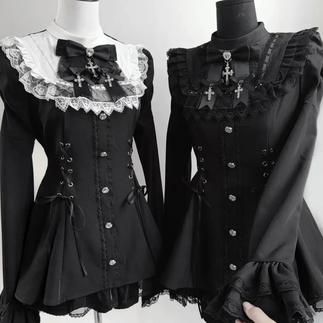 Lolita Set Y2k Slim Lace Sweet Women Dresses Short Sleeve Button Party Dress Harajuku Korea 90s Summer Maid Style Outfit
Lolita Set Y2k Slim Lace Sweet Women Dresses Short Sleeve Button Party Dress Harajuku Korea 90s Summer Maid Style Outfit