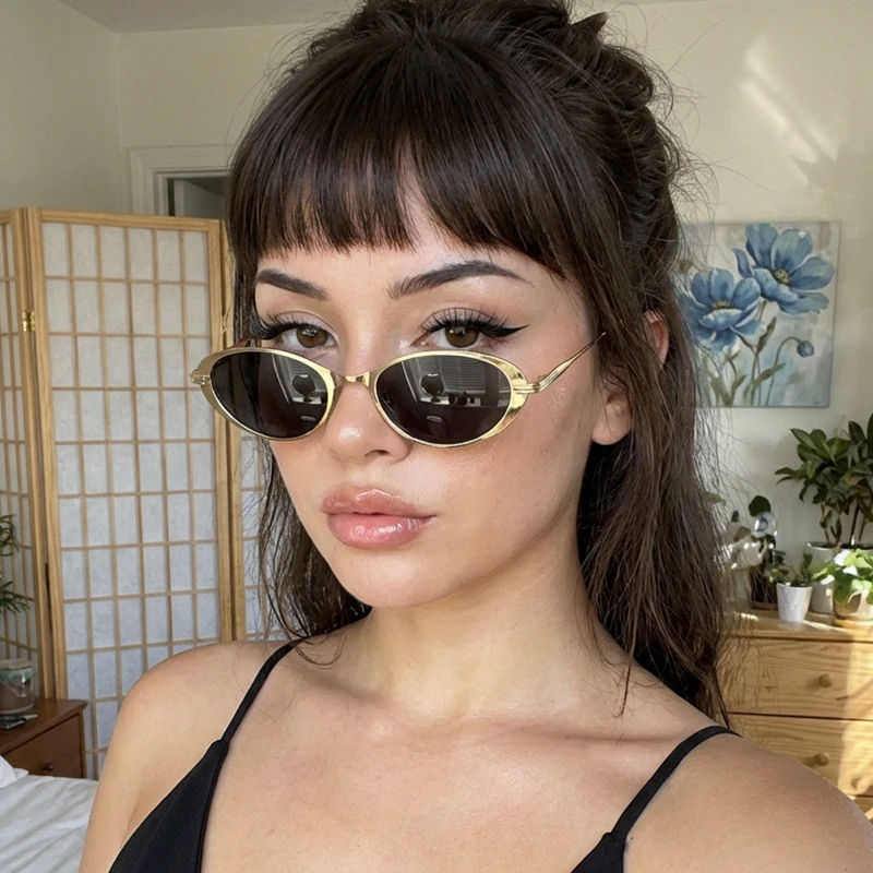 European and American oval large-frame metal sunglasses, suitable for both men and women for daily wear as eyewear
European and American oval large-frame metal sunglasses, suitable for both men and women for daily wear as eyewear