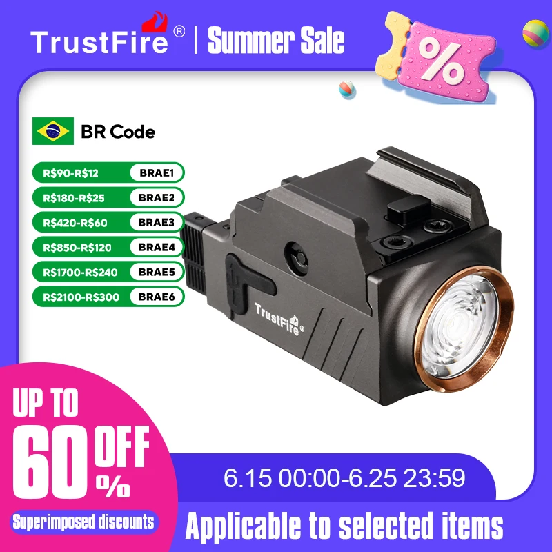 Тактический светодиодный фонарик TrustFire GM23, 800 люмен, GL0ck, USB-перезаряжаемый фонарик, установленный на рейке
Тактический светодиодный фонарик TrustFire GM23, 800 люмен, GL0ck, USB-перезаряжаемый фонарик, установленный на рейке
