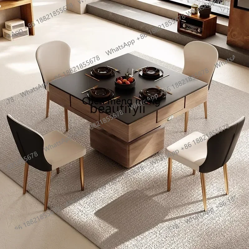 32 Mahjong table lifting coffee table rock slab dining table integrated dual-purpose household living room small apartment
32 Mahjong table lifting coffee table rock slab dining table integrated dual-purpose household living room small apartment