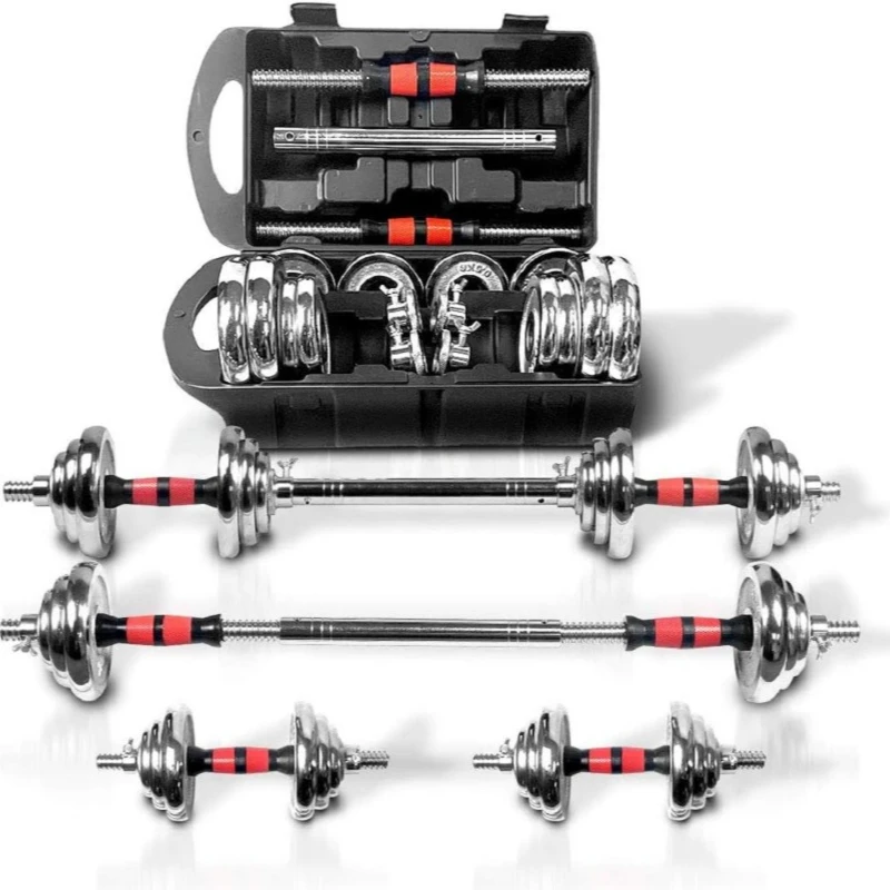 Adjustable Dumbbell Set, Cast Iron Barbell Set with Carrying Case, 44 Lbs Office Bedroom Fitness Dumbbells for Men and Women
Adjustable Dumbbell Set, Cast Iron Barbell Set with Carrying Case, 44 Lbs Office Bedroom Fitness Dumbbells for Men and Women