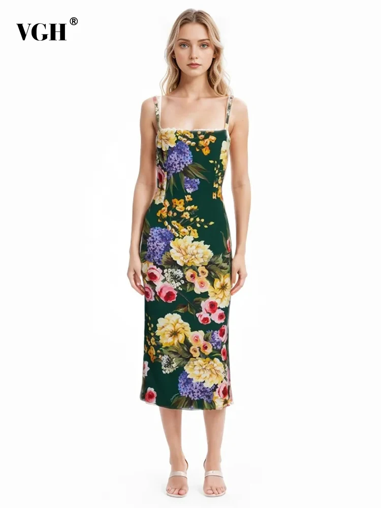 VGH Hit Color Floral Printing Slimming Backless Dress For Women Strapless Sleeveless High Waist Bodycon Camisole Dress Female
VGH Hit Color Floral Printing Slimming Backless Dress For Women Strapless Sleeveless High Waist Bodycon Camisole Dress Female