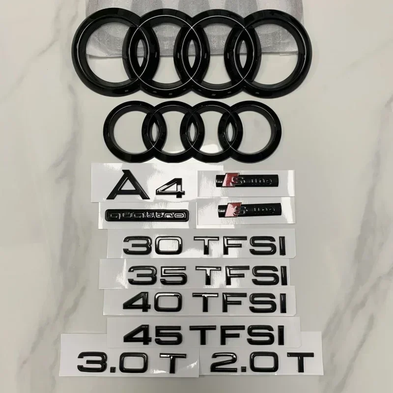 AUDI A4 2013-2024 4 Ring Logo ABS Black Directly Covered Emblem Car Hood Front Grill Rear Trunk Emblem Badge Sticker Sline refit
AUDI A4 2013-2024 4 Ring Logo ABS Black Directly Covered Emblem Car Hood Front Grill Rear Trunk Emblem Badge Sticker Sline refit