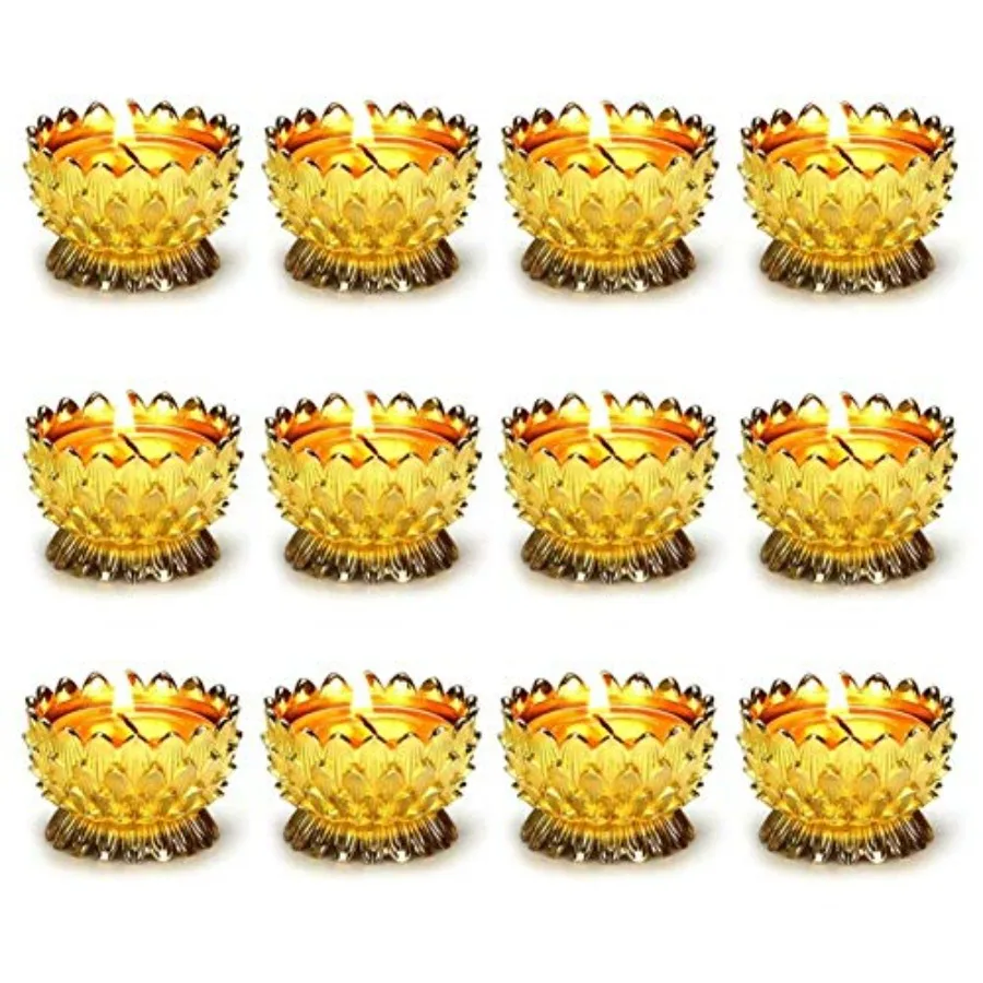 12 Pcs Lotus Ghee Lamp Holder Butterlamp Tea Light Holder Tibetan Copper Oil Lamp Altar Supplies Gold
12 Pcs Lotus Ghee Lamp Holder Butterlamp Tea Light Holder Tibetan Copper Oil Lamp Altar Supplies Gold
