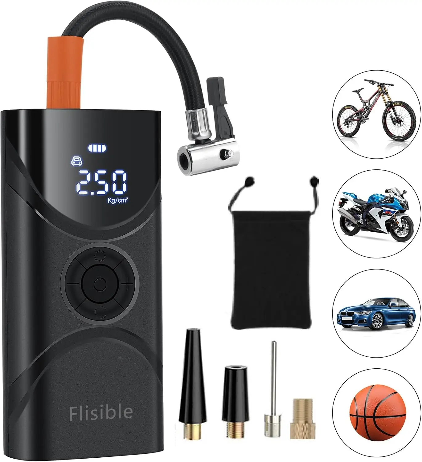 Cordless Tire Inflator 150 PSI, 9000 mAh Portable Air Compressor for Car, Bike, Motorcycle & Bicycle
Cordless Tire Inflator 150 PSI, 9000 mAh Portable Air Compressor for Car, Bike, Motorcycle & Bicycle