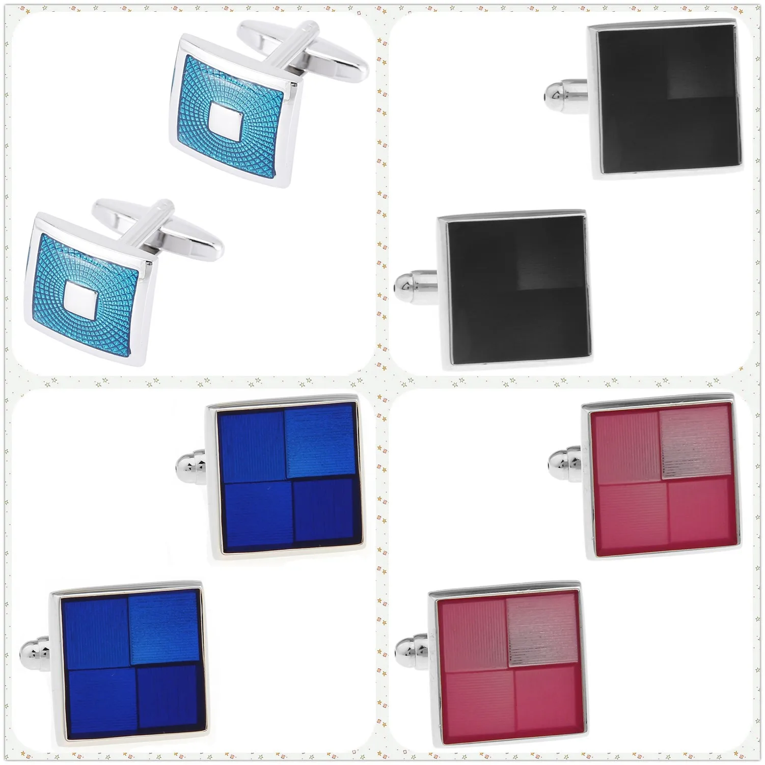 4 стиля, оптовая продажа, эмалированные запонки, мужские запонки, квадратные, 3 цвета, 50 пар, доставка
4 стиля, оптовая продажа, эмалированные запонки, мужские запонки, квадратные, 3 цвета, 50 пар, доставка