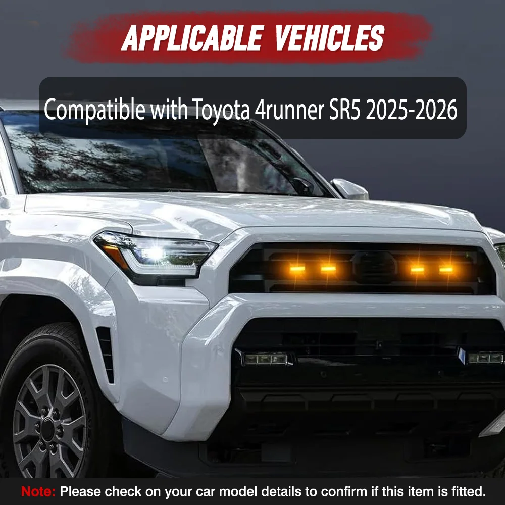 Car LED Grill Light Kit For Toyota 4runner SR5 2025-2026 Car Front Marker Grille Light Daytime Running Lamp with Wiring Harness
Car LED Grill Light Kit For Toyota 4runner SR5 2025-2026 Car Front Marker Grille Light Daytime Running Lamp with Wiring Harness