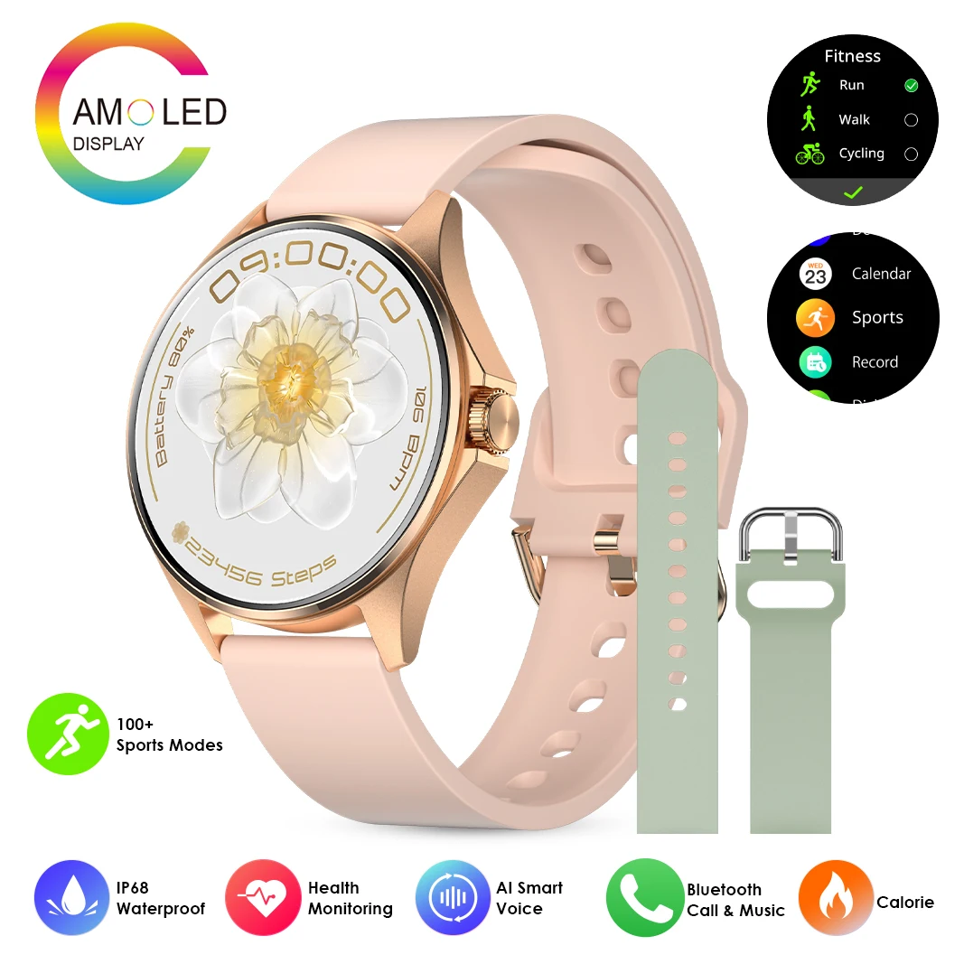 Pinteek Smart Watch for Women ,1.32 Amoled screen,health monitoring,100+sport modes,fitness watch for Android and IOS.
Pinteek Smart Watch for Women ,1.32 Amoled screen,health monitoring,100+sport modes,fitness watch for Android and IOS.