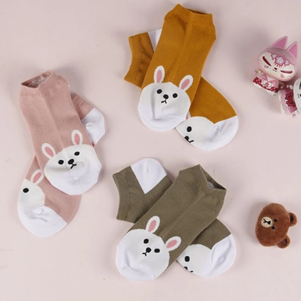 5 Pairs Cartoon Rabbit Women Socks Fashion Low Cut Cotton Short Adorable Anklet Stretchy Home Outdoor Wear
5 Pairs Cartoon Rabbit Women Socks Fashion Low Cut Cotton Short Adorable Anklet Stretchy Home Outdoor Wear