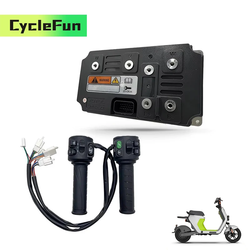 VOTOL EM550 Boost 1000A Peak 1700A 14KW-18KW ECU Motor Controller With T08 Throttle For Electric Motorcycles Scooter Conversion
VOTOL EM550 Boost 1000A Peak 1700A 14KW-18KW ECU Motor Controller With T08 Throttle For Electric Motorcycles Scooter Conversion