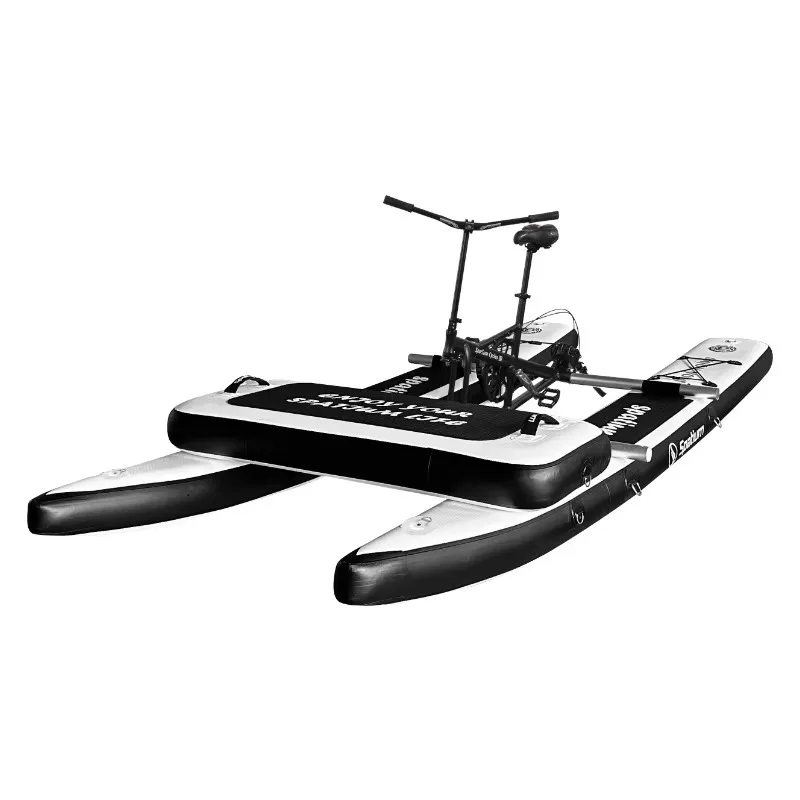 Airo OEM Factory Hydro Cycle Bicycle on Water Inflatable Floating Water Bike Pedal Boats Drop Stitch Material Water Games
Airo OEM Factory Hydro Cycle Bicycle on Water Inflatable Floating Water Bike Pedal Boats Drop Stitch Material Water Games
