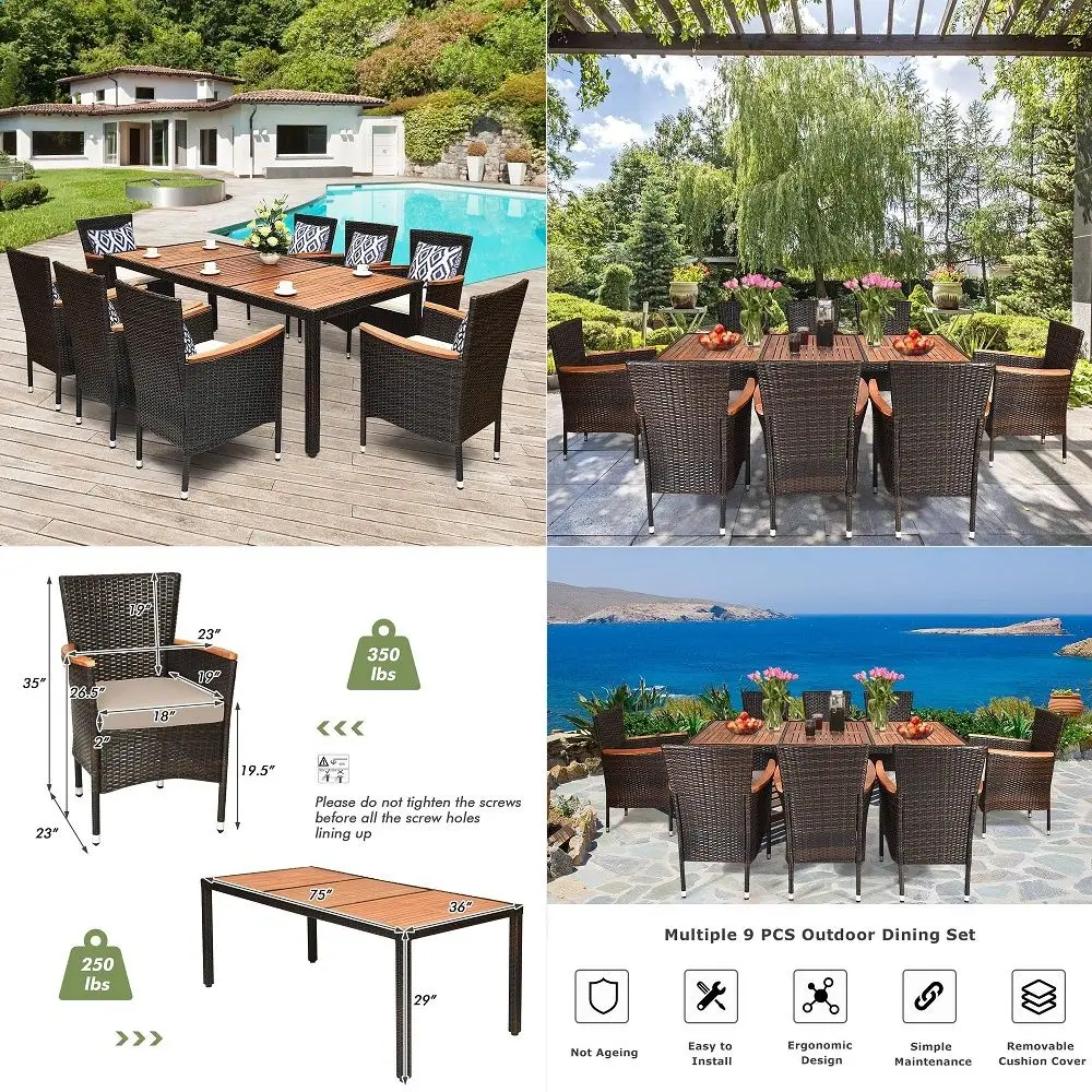 6 Piece Patio Furniture Set Outdoor Wicker Conversation Set All Weather PE Rattan Sectional Sofa Set with Ottoman, Cushions and
6 Piece Patio Furniture Set Outdoor Wicker Conversation Set All Weather PE Rattan Sectional Sofa Set with Ottoman, Cushions and