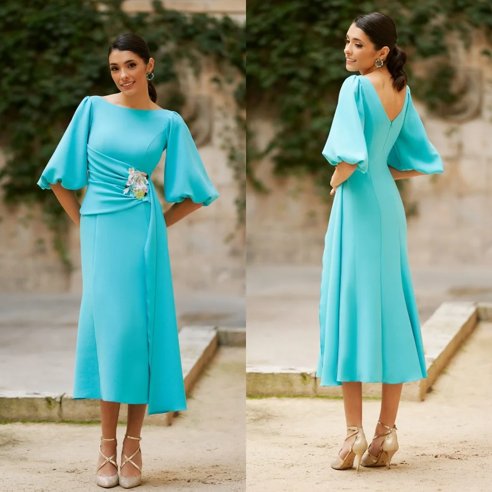 Customized Graceful Scoop Puff Sleeves Evening Dress Exquisite Appliques Celebrity Gowns Fashion V-Neck Back A-Line Party Dress
Customized Graceful Scoop Puff Sleeves Evening Dress Exquisite Appliques Celebrity Gowns Fashion V-Neck Back A-Line Party Dress