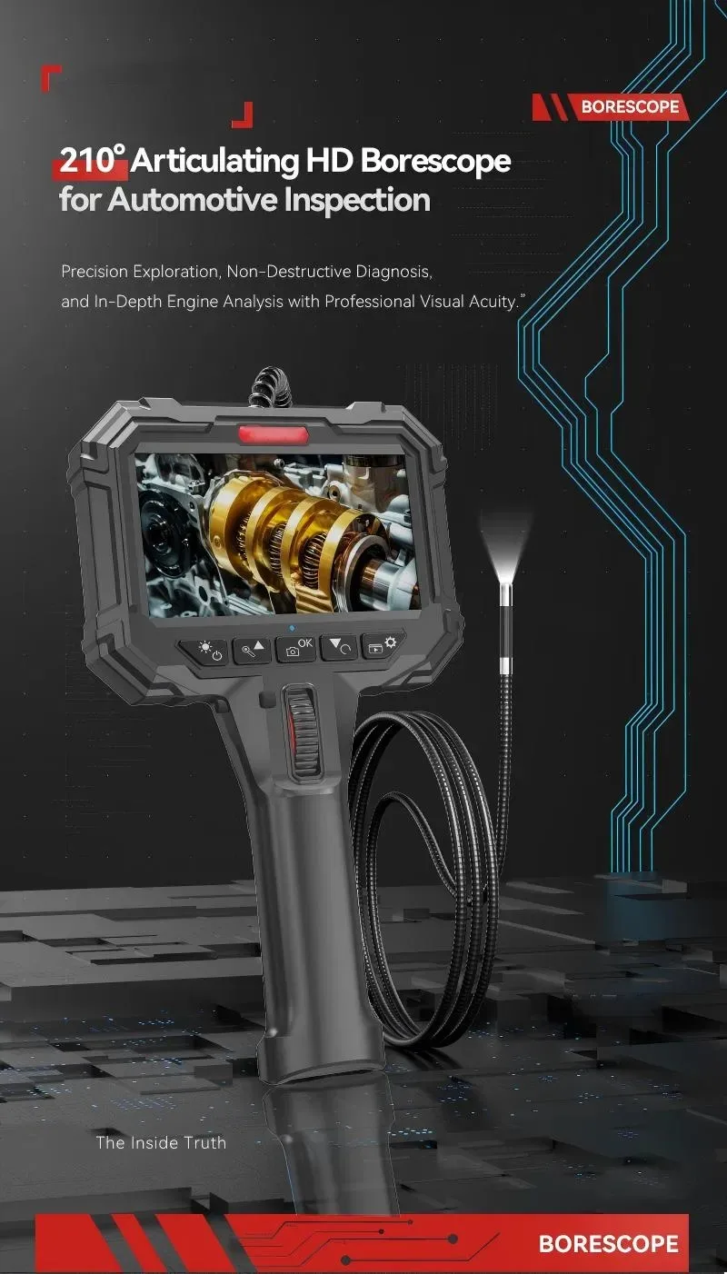 Portable Endoscopy Camera with 2-Way, 3.9mm Lens 1.5m Testing Cable