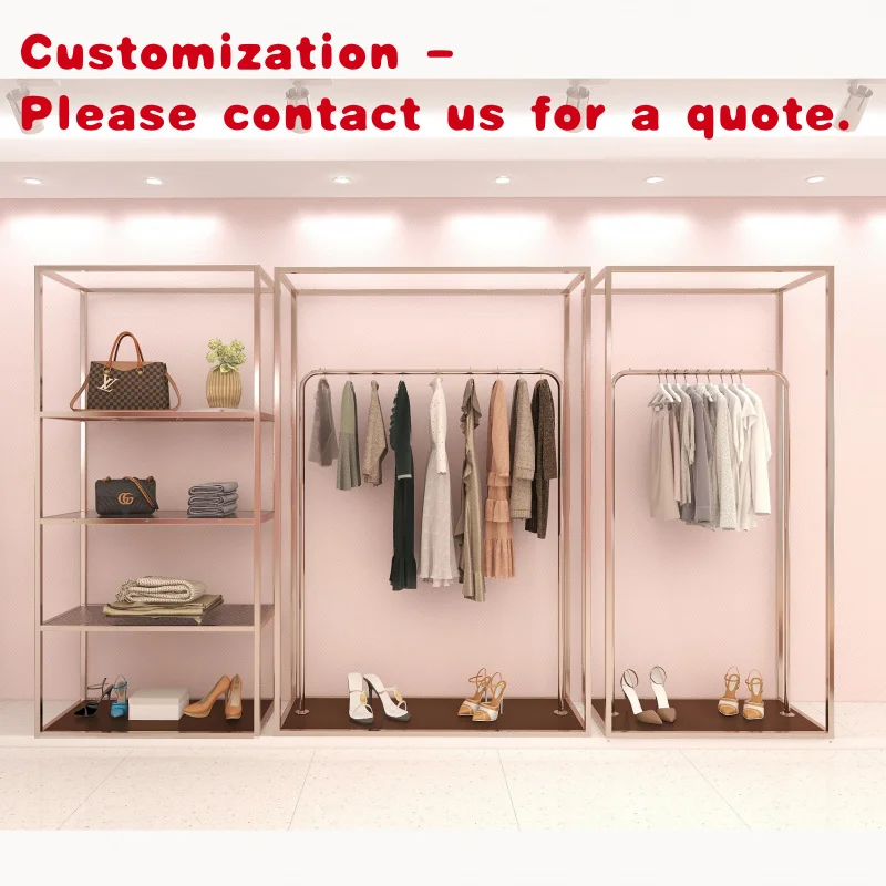 custom.Yihe Custom Size Shop Stainless Steel Luxury Bridal Store Clothes Stand Garment Shelves Dress Clothing Display Rack
custom.Yihe Custom Size Shop Stainless Steel Luxury Bridal Store Clothes Stand Garment Shelves Dress Clothing Display Rack