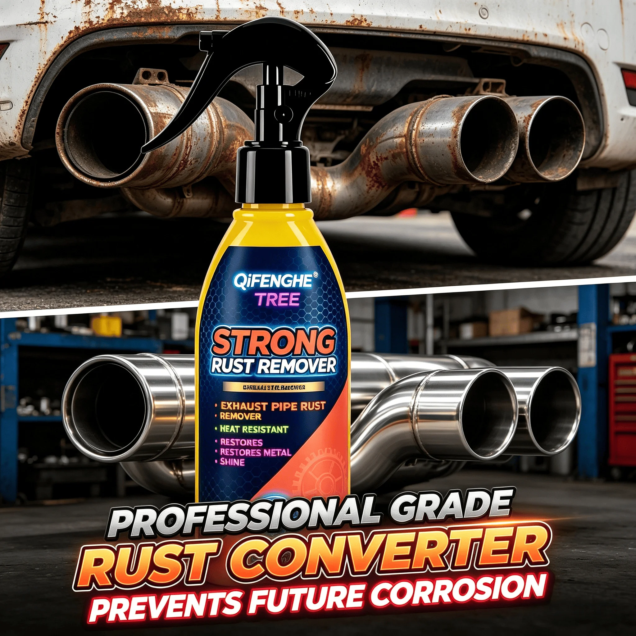 QiFENGHE® Strong Rust Remover Car Detailing Spray Remove Rust and Iron Particles from Wheels Tools 150ml Auto
QiFENGHE® Strong Rust Remover Car Detailing Spray Remove Rust and Iron Particles from Wheels Tools 150ml Auto
