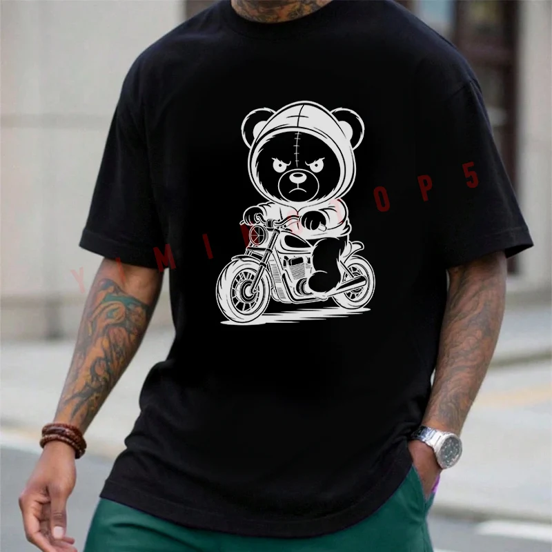 Funny Angry Biker Bear Design Motorcycle T-shirt Men's Summer Cotton Casual Short-sleeved O-neck Top Tees
Funny Angry Biker Bear Design Motorcycle T-shirt Men's Summer Cotton Casual Short-sleeved O-neck Top Tees