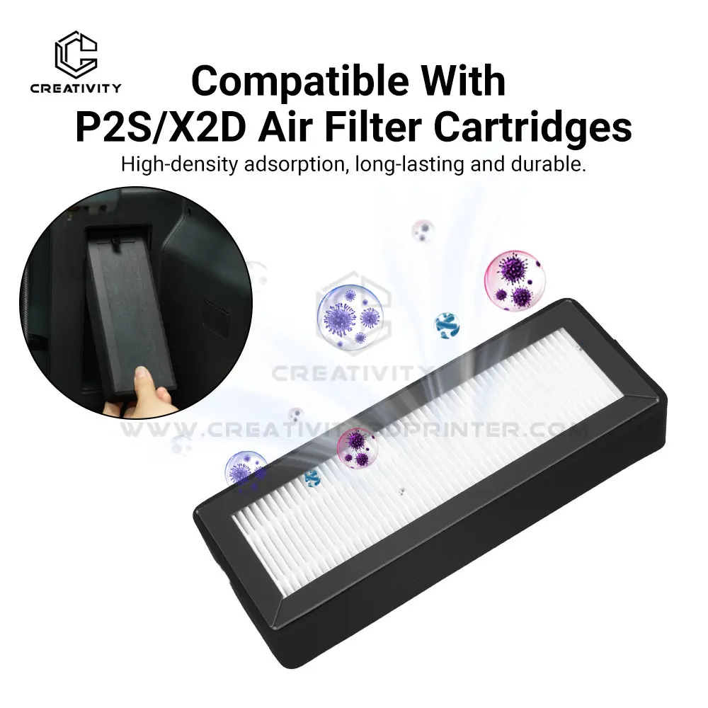 Upgraded For Bamboo Lab X2D HEPA 13 + Activated Carbon Combo Air Filter Ultra for P2S/P2SC/P2 Series 3D Printer Replacement
Upgraded For Bamboo Lab X2D HEPA 13 + Activated Carbon Combo Air Filter Ultra for P2S/P2SC/P2 Series 3D Printer Replacement