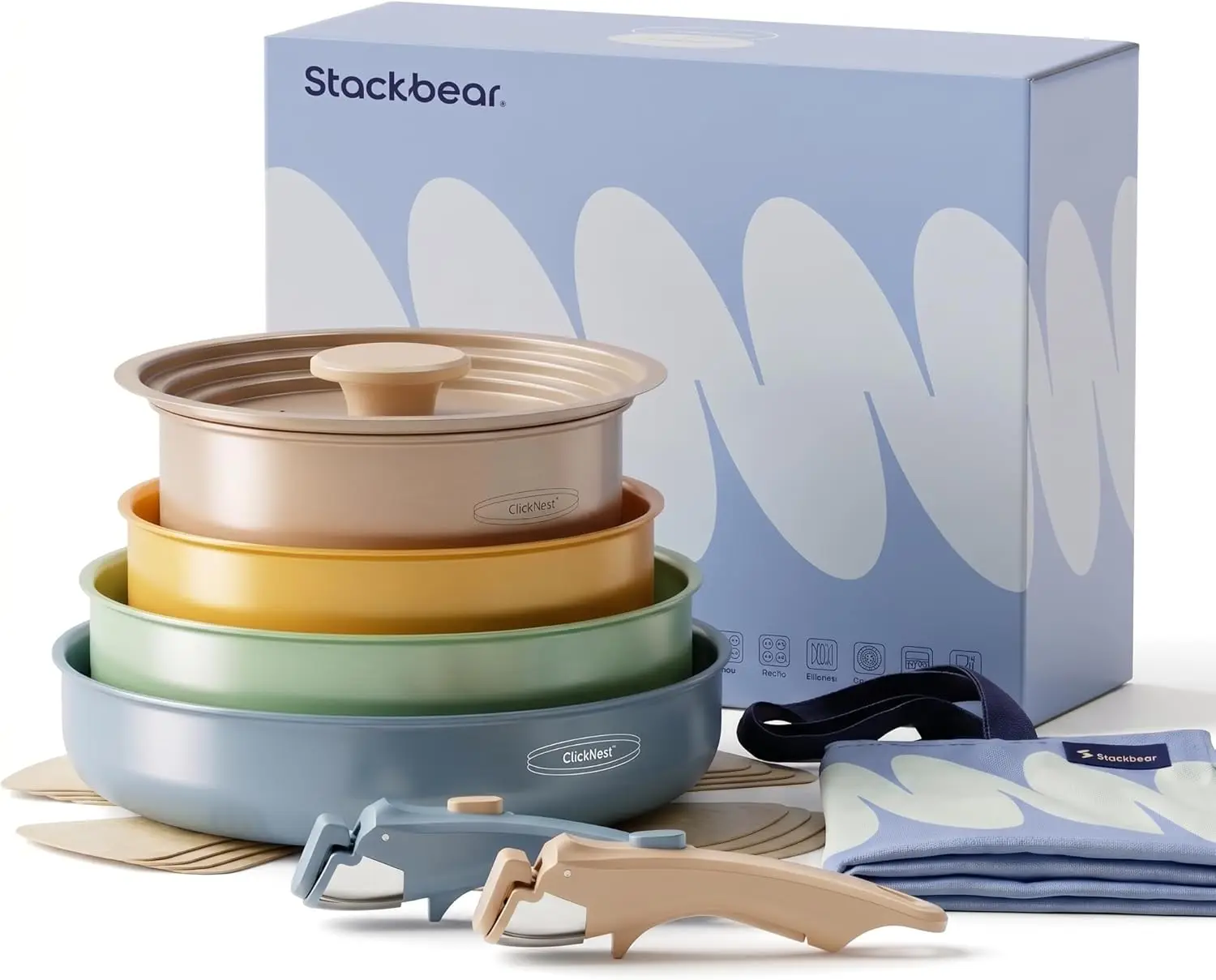 Ceramic Cookware Set, Detachable Handle Pots and Pans Non Stick, 12-Piece Camping Cooking Set Nonstick with Storage Bag, Anti-Sc
Ceramic Cookware Set, Detachable Handle Pots and Pans Non Stick, 12-Piece Camping Cooking Set Nonstick with Storage Bag, Anti-Sc