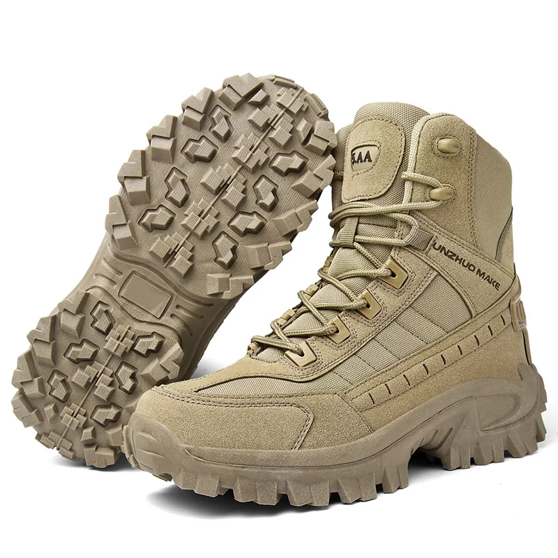 Outdoor Men Boots Hiking Shoes Hiking High Top Shoes Men's Boots Anti Slip Wear-resistant Off-road Sports Shoes Man Combat Boots
Outdoor Men Boots Hiking Shoes Hiking High Top Shoes Men's Boots Anti Slip Wear-resistant Off-road Sports Shoes Man Combat Boots