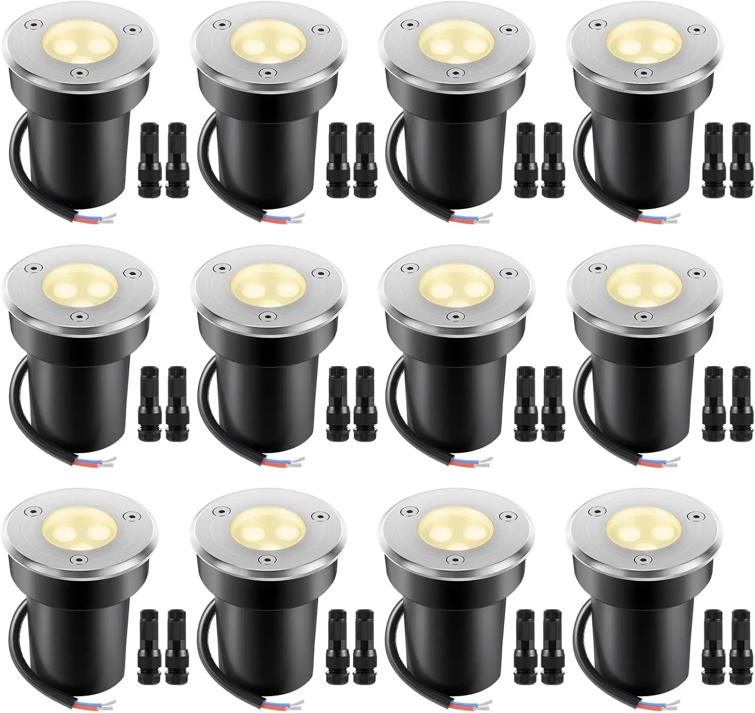 3W Low Voltage Landscape Lights with Connectors DC 12V LED Upgrade Waterproof In Ground Outdoor for Garden Yard Pathway Driveway
3W Low Voltage Landscape Lights with Connectors DC 12V LED Upgrade Waterproof In Ground Outdoor for Garden Yard Pathway Driveway