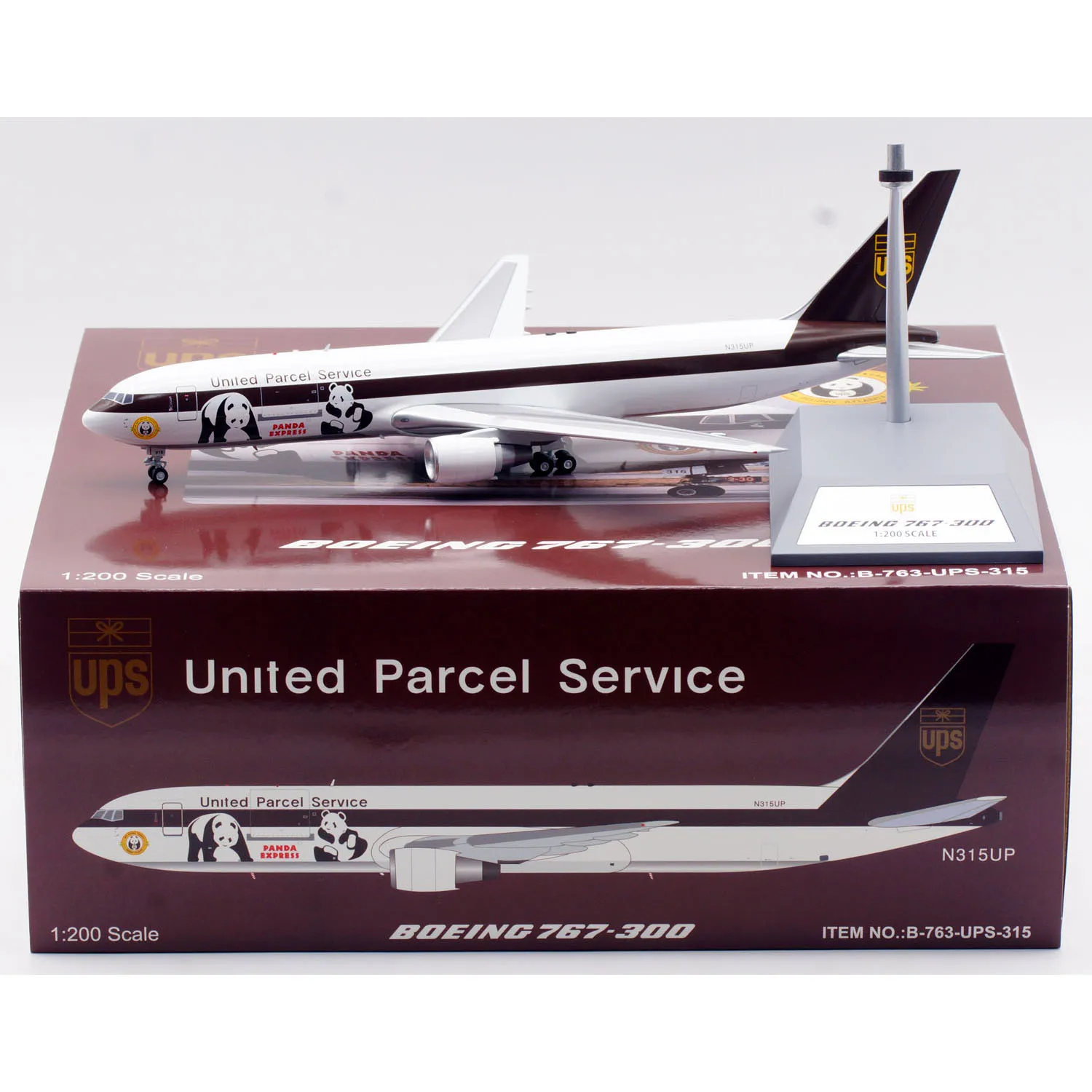 B-763-UPS-315 Alloy Collectible Plane Gift B- Models 1:200 United Parcel Service Boeing B767-300 Diecast Aircraft Model N315UP
B-763-UPS-315 Alloy Collectible Plane Gift B- Models 1:200 United Parcel Service Boeing B767-300 Diecast Aircraft Model N315UP