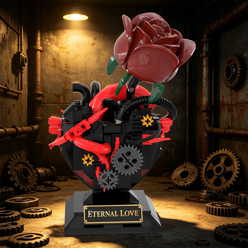 MOC Donate A Heart Flower Building Blocks Model Gothic Mechanical Creative Art Decor Fun Puzzle Toy Adults Gift
MOC Donate A Heart Flower Building Blocks Model Gothic Mechanical Creative Art Decor Fun Puzzle Toy Adults Gift