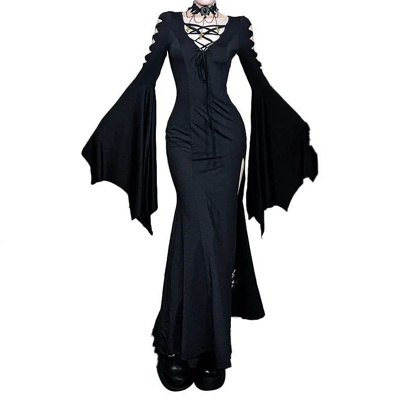Gothic Bla Slim Fit loween Costume Dr Women's Stage Performance Outfit Par Role-plang Ensemble Chinese Manufacturer
Gothic Bla Slim Fit loween Costume Dr Women's Stage Performance Outfit Par Role-plang Ensemble Chinese Manufacturer