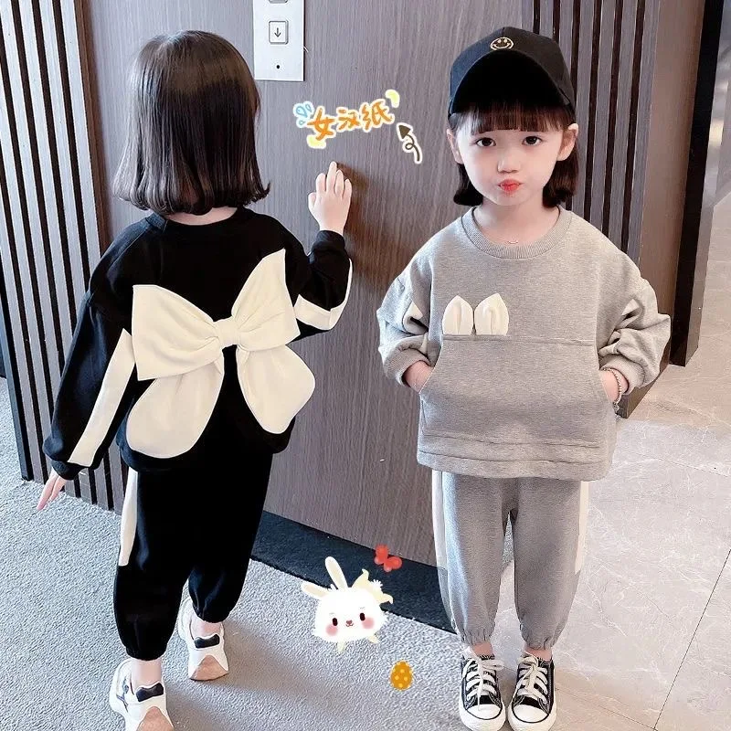 2 Colors Cute Big Bow Children Clothing Sets Fashion Korean Style Sweatshirt+Pants Tracksuit Suits For Baby Girl Clothes 1-6 Yrs
2 Colors Cute Big Bow Children Clothing Sets Fashion Korean Style Sweatshirt+Pants Tracksuit Suits For Baby Girl Clothes 1-6 Yrs