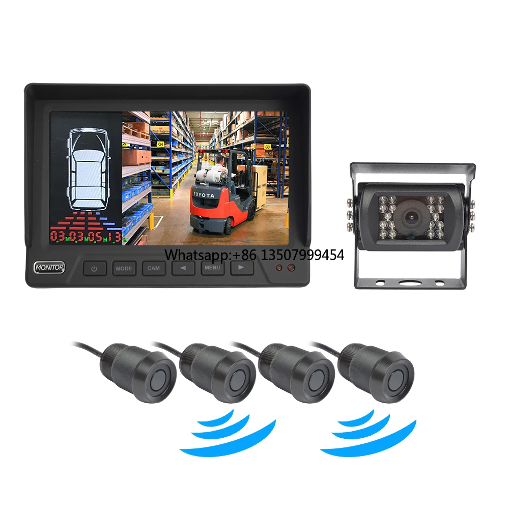 7 Inch Backup Camera Monitor Radar Detect Blind Spot Detection Parking Sensor System for Forklift
7 Inch Backup Camera Monitor Radar Detect Blind Spot Detection Parking Sensor System for Forklift