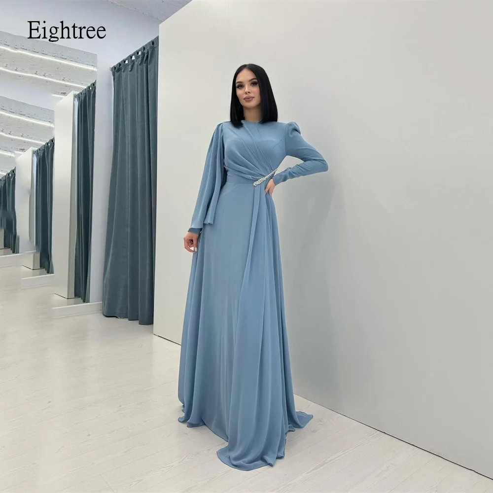 Eightree Elegant Prom Gowns Full Sleeves Formal Party Gown Floor Length Chiffon Evening Dress vestidos de fiesta Custom Made
Eightree Elegant Prom Gowns Full Sleeves Formal Party Gown Floor Length Chiffon Evening Dress vestidos de fiesta Custom Made